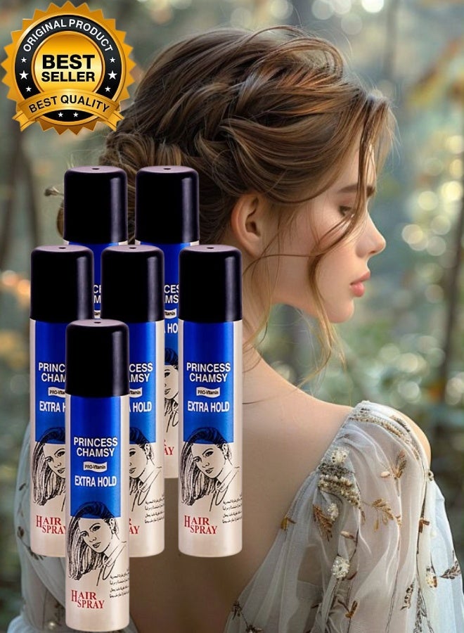 PRINCESS CHAMSY 6 Pieces Extra Hold Hair Spray 300ML - Image 1