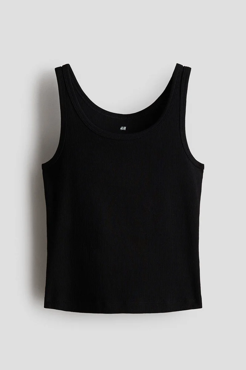 H&M Ribbed cotton vest top