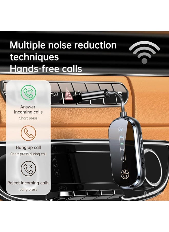 ROOTNRISEBLISS Bluetooth 5.4 (Latest Version) Transmitter Receiver for 2 Airpods or Headphones, Airplane Travel Essentials 2-in-1 Wireless Bluetooth Adapter, 3.5MM AUX Jack Adapter on Flight, TV, Car Stereo  - Image 3
