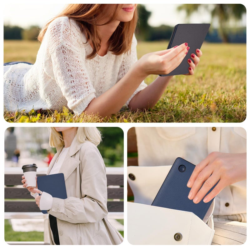 Caweet Case for Kobo Clara Colour/Kobo Clara BW 6 Inch 2024 Release, Ultra Lightweight PU Leather Shell Cover with Auto Wake/Sleep, Green - Image 2
