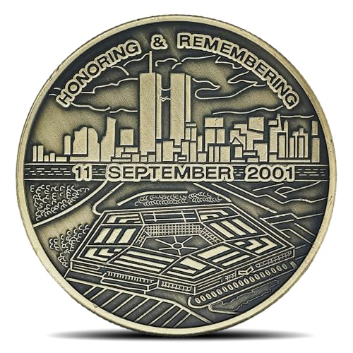 Rumkou 911 Memorial Challenge Coin Honoring and Remembering September 11 2001 - Image 1