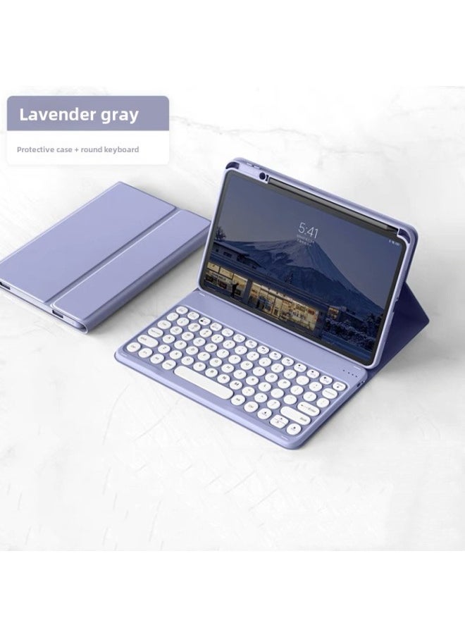 Generic For 2024 Huawei MatepadSE11 Inch Flat Panel Bluetooth Keyboard Protective Case Air Pen Slot Magnetic Suction Leather Case-Color:Kaori Purple-Round Key Hat Keyboard-Product Type:Huawei Matepad Pro11 Inch 2022 Version  - Image 1