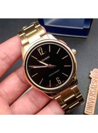 Women Water Resistant Stainless Steel Analog Wrist Watch LTP-V005G-1BUDF - 34 mm - Gold - view 3