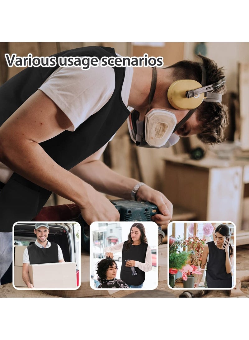 SYOSI 2 Pieces Black Cobbler Aprons  Universal Cobbler Apron for Men and Women  Black Smock with 2 Pockets for Cleaning Work  Shoemaker Work  Art Craft  Dirt Water & Oil Resistant Cobbler Apron - Image 4