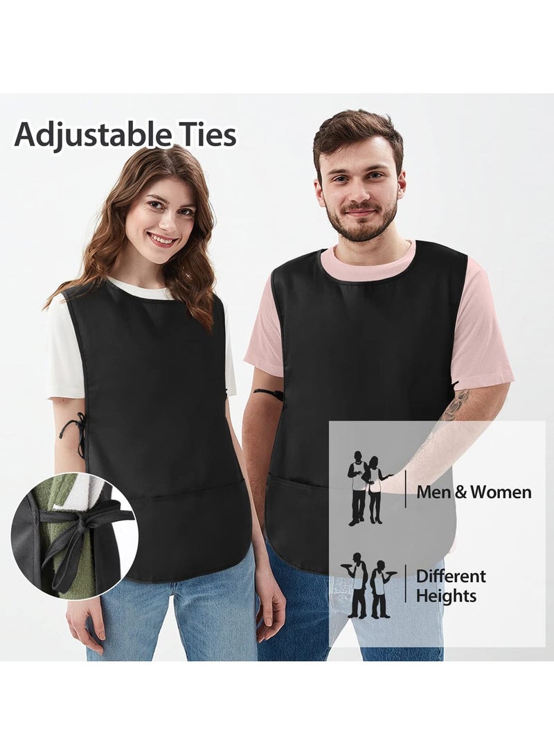 SYOSI 2 Pieces Black Cobbler Aprons  Universal Cobbler Apron for Men and Women  Black Smock with 2 Pockets for Cleaning Work  Shoemaker Work  Art Craft  Dirt Water & Oil Resistant Cobbler Apron - Image 5