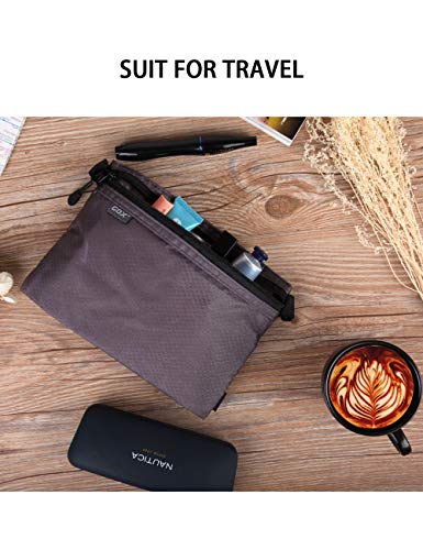 GOX Small Toiletry Bag for Men Bulk Cosmetic Bag Dopp Kit Carry On Zipper Pouch Organization Nylon Packing Sack Wate Repellent(Grey) - Image 3