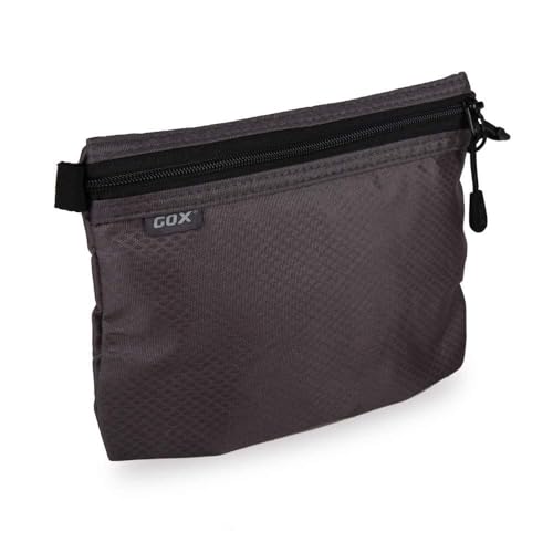 GOX Small Toiletry Bag for Men Bulk Cosmetic Bag Dopp Kit Carry On Zipper Pouch Organization Nylon Packing Sack Wate Repellent(Grey) - Image 1