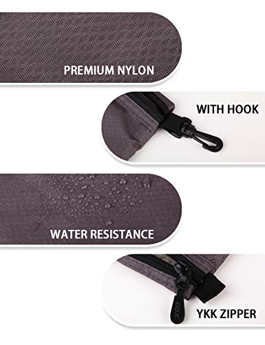 GOX Small Toiletry Bag for Men Bulk Cosmetic Bag Dopp Kit Carry On Zipper Pouch Organization Nylon Packing Sack Wate Repellent(Grey) - Image 5