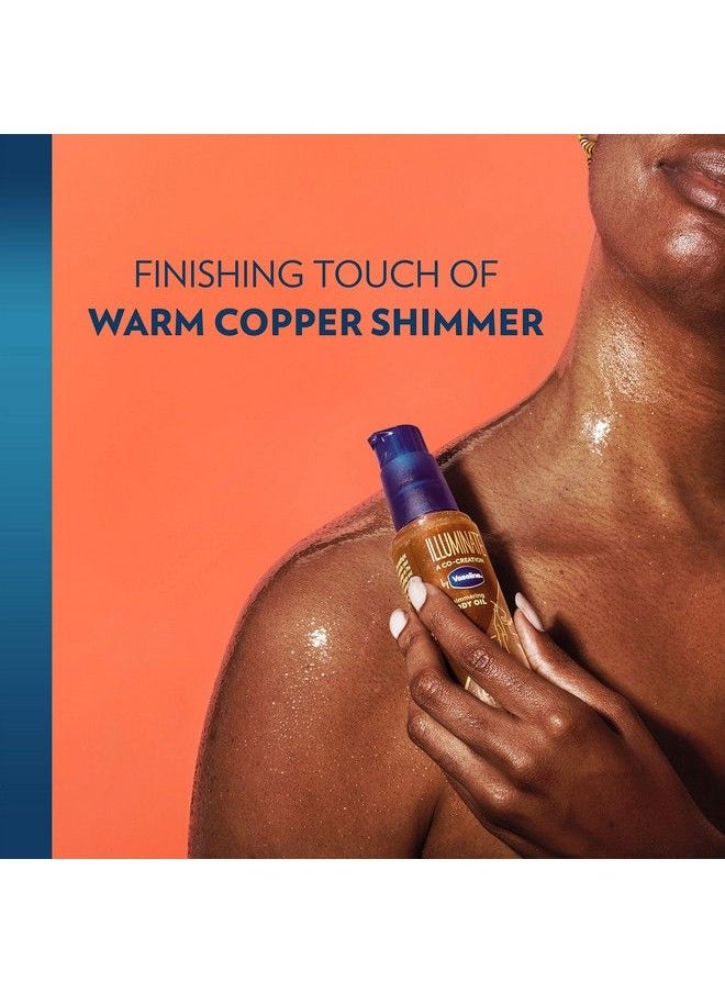 Vaseline - Illuminate Me Shimmering Body Oil Created For Melanin Rich Skin Illuminates Skin With Finishing Touch Of Shimmer For Glowing Skin 3.3 Oz - Image 1