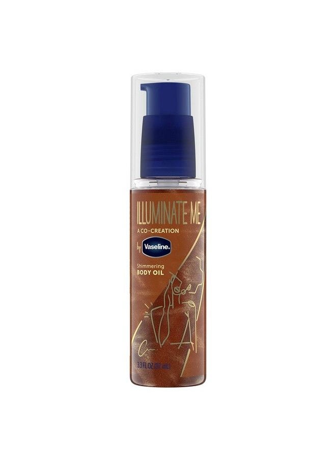 Vaseline - Illuminate Me Shimmering Body Oil Created For Melanin Rich Skin Illuminates Skin With Finishing Touch Of Shimmer For Glowing Skin 3.3 Oz - Image 1