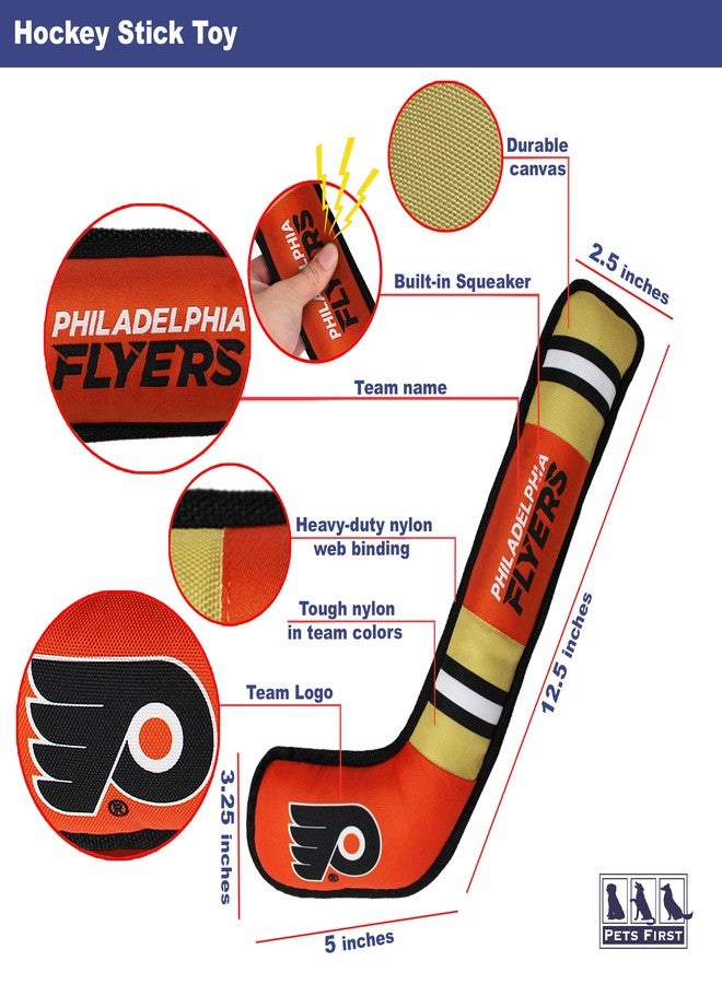 Pets First NHL Philadelphia Flyers Stick Toy for Dogs & Cats. Play Hockey with Your Pet with This Licensed Dog Tough Toy Reward! - Image 4