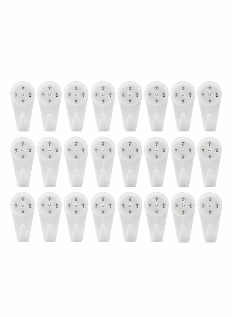 KASTWAVE Non Trace Wall Hooks, Invisible Traceless White Hard Wall Picture Hooks Invisible Traceless Hardwall Painting Hangers for Picture Photo Frame Hangers, Pack of 32 - Image 1