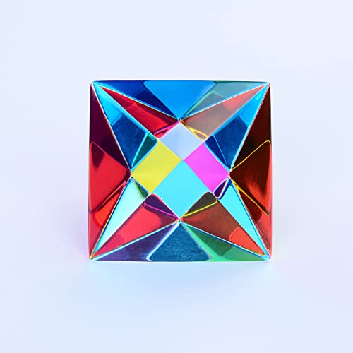 CMY Cubes The Aether 30mm Cyan Magenta Yellow Polyhedron Subtractive Color Mixing Optical Octahedron Teaches Subtractive Color Mixing Educational Physics Kinetic Art Desk Object STEAM - Image 5