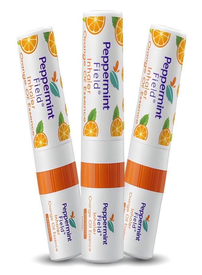 Peppermint Field Inhaler Orange Oil 2 cc - Nasal Inhaler with Menthol Peppermint Oil and Orange Essence for Refreshment and Nasal Congestion Relief - Portable 2-in-1 Aromatherapy Inhaler and Topical Oil - Image 2
