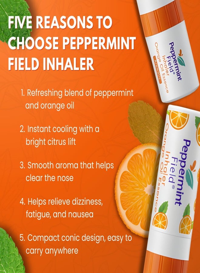 Peppermint Field Inhaler Orange Oil 2 cc - Nasal Inhaler with Menthol Peppermint Oil and Orange Essence for Refreshment and Nasal Congestion Relief - Portable 2-in-1 Aromatherapy Inhaler and Topical Oil - Image 4