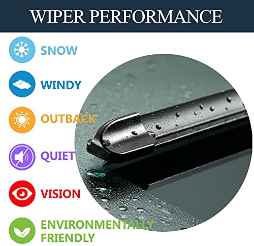 AUTOBOO 26"+16" Windshield Wiper Blade Sets Replacement for 2015-2021 Lexus NX300 NX200t Toyota CHR Subaru Crosstrek -Original Factory Quality (Pack of 2) - Image 4