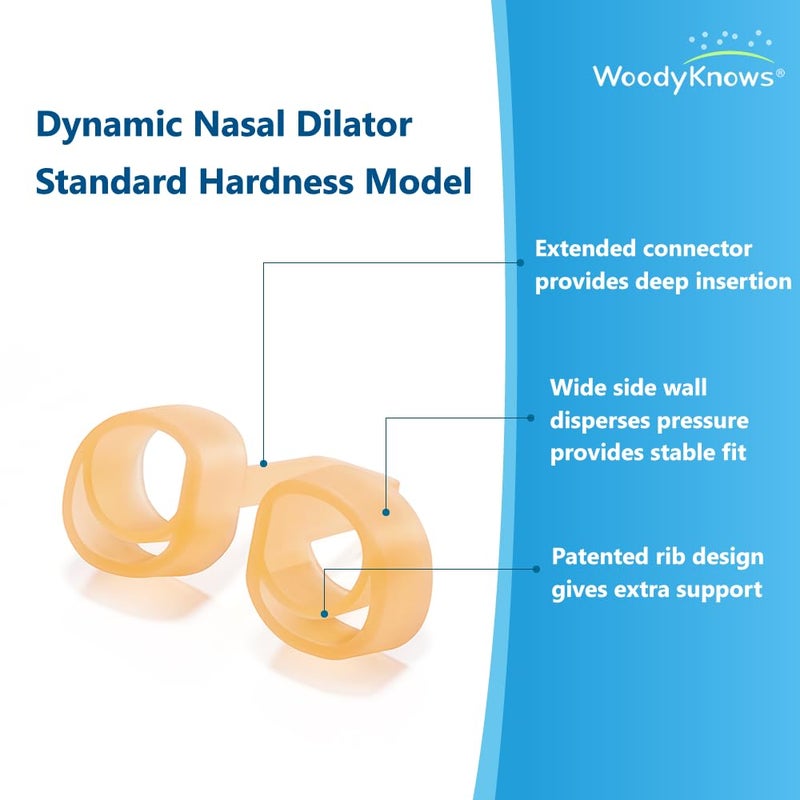 WoodyKnows Dynamic Nasal Dilator, Model 2024 Standard, Improves Sleep and Sports Airflow, Nasal Congestion and Nose-Related snoring aid (Trial XS/S/M/L) - Image 3