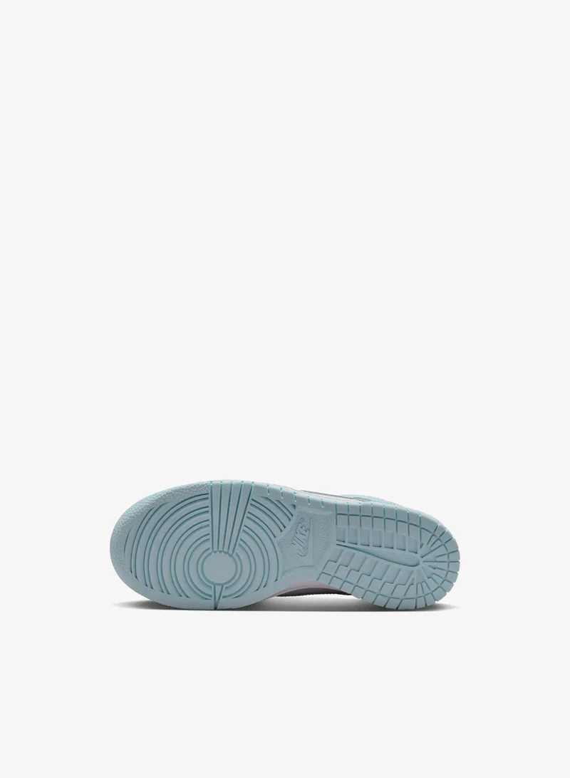 Nike WHITE/GLACIER BLUE Kids Dunk Low Bg  | Best Price UAE