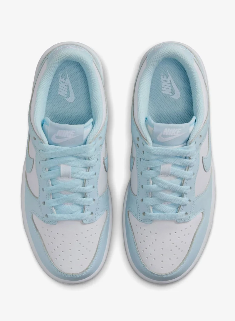Nike WHITE/GLACIER BLUE Kids Dunk Low Bg  | Best Price UAE
