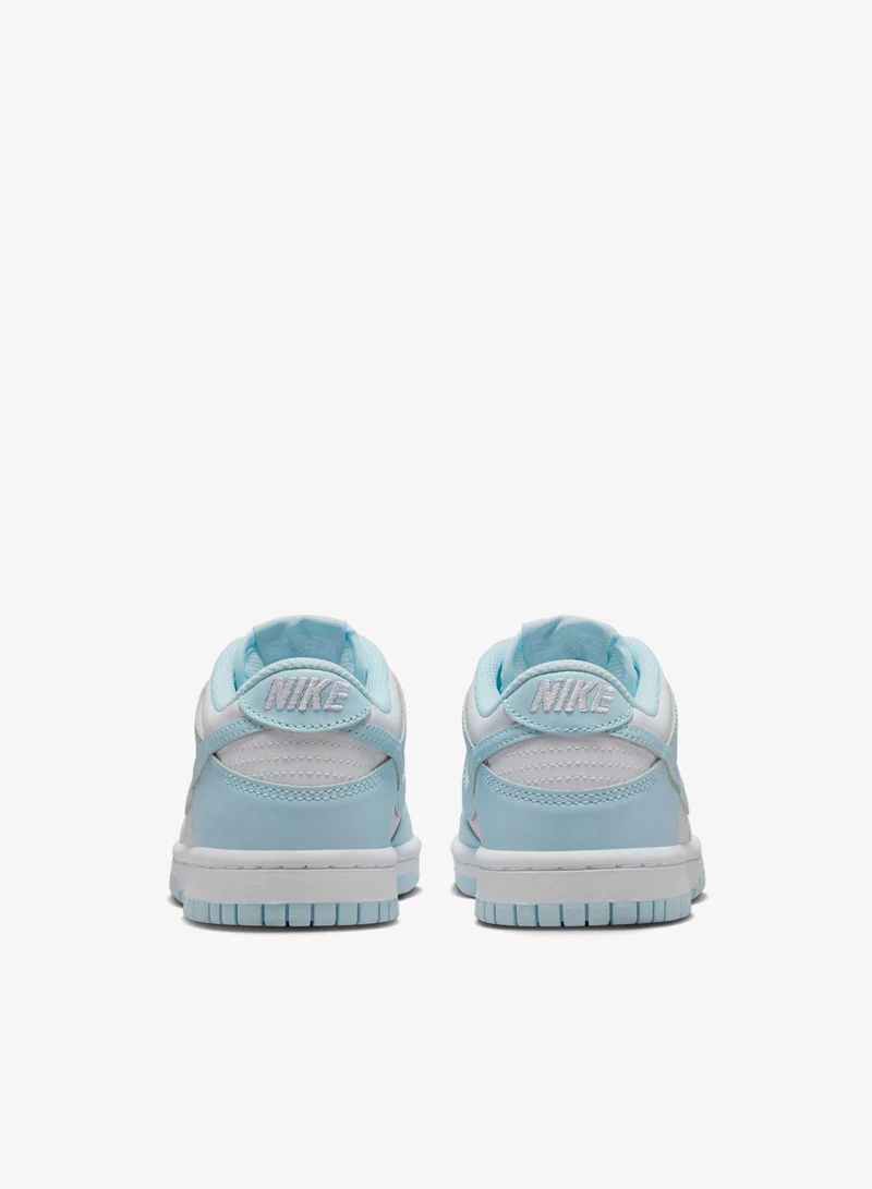 Nike WHITE/GLACIER BLUE Kids Dunk Low Bg  | Best Price UAE