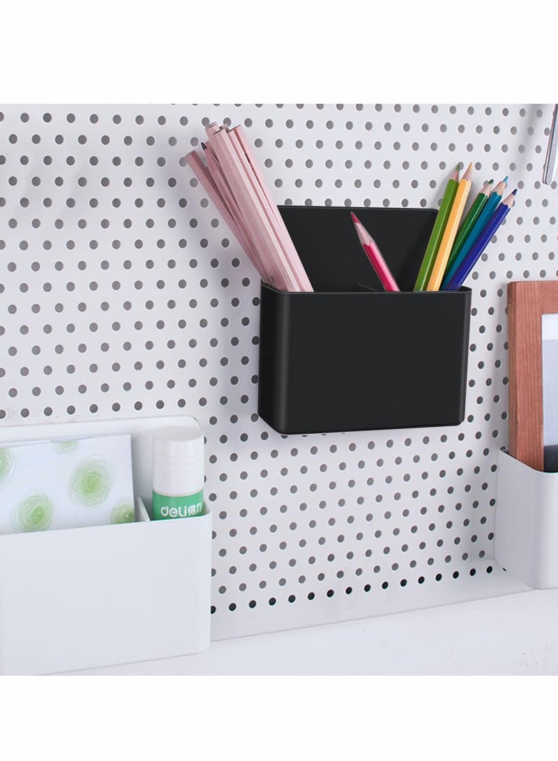 Magnetic Dry Erase Marker Holder Pen and Eraser Holder for Whiteboard, Magnet Pencil Cup Storage Organizer for School Office Home Fridge Locker and Metal Cabinets Black - Image 5