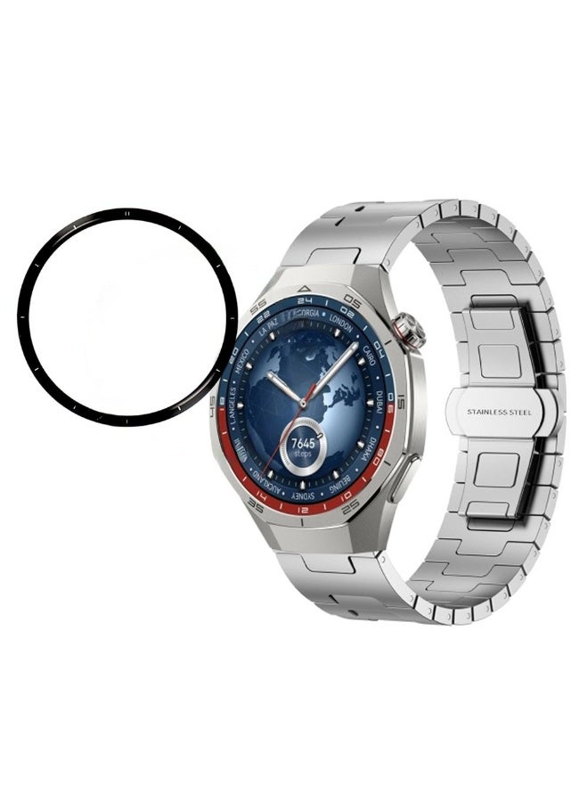 واقي شاشة لساعة هواوي 5 مقاس 46 مم، فيلم حماية ثلاثي الأبعاد منحني بحواف ناعمة [مضاد للخدش] [خالٍ من الفقاعات] [مقاوم للكسر للغاية] [حساس للغاية] (ليس زجاجًا) - Image 1