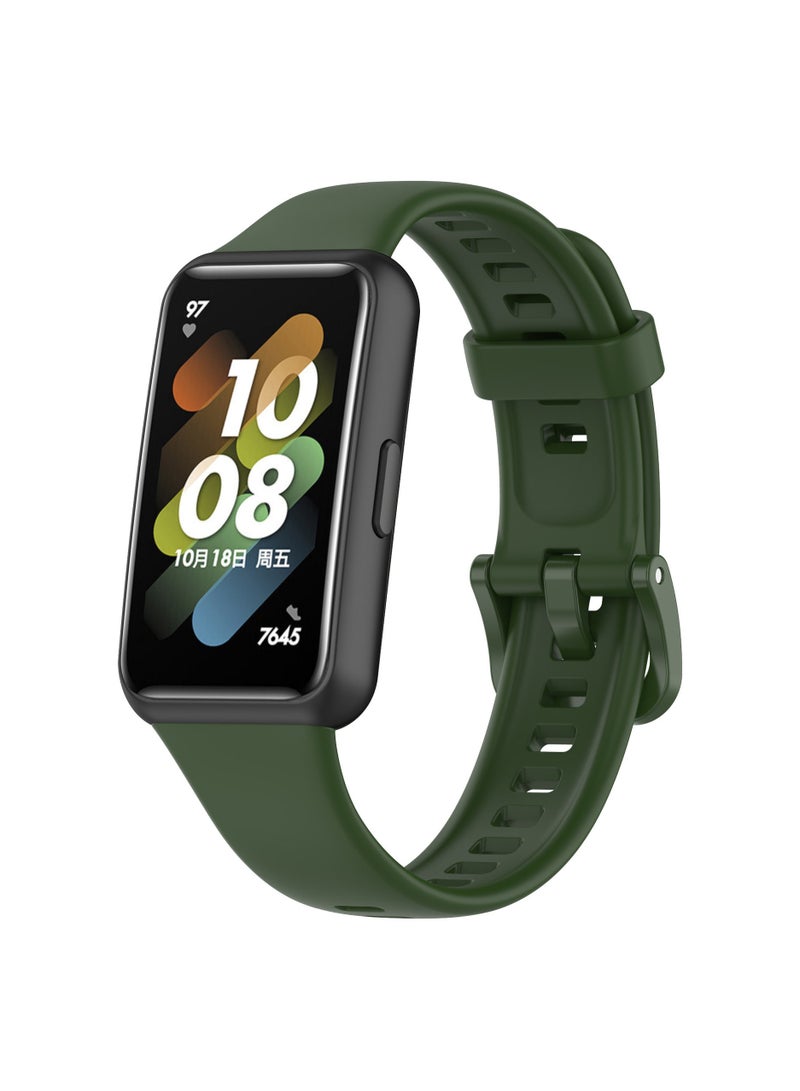 Straps Compatible with Huawei Band 7 Soft TPU Band for Men and Women,Green  - Image 1