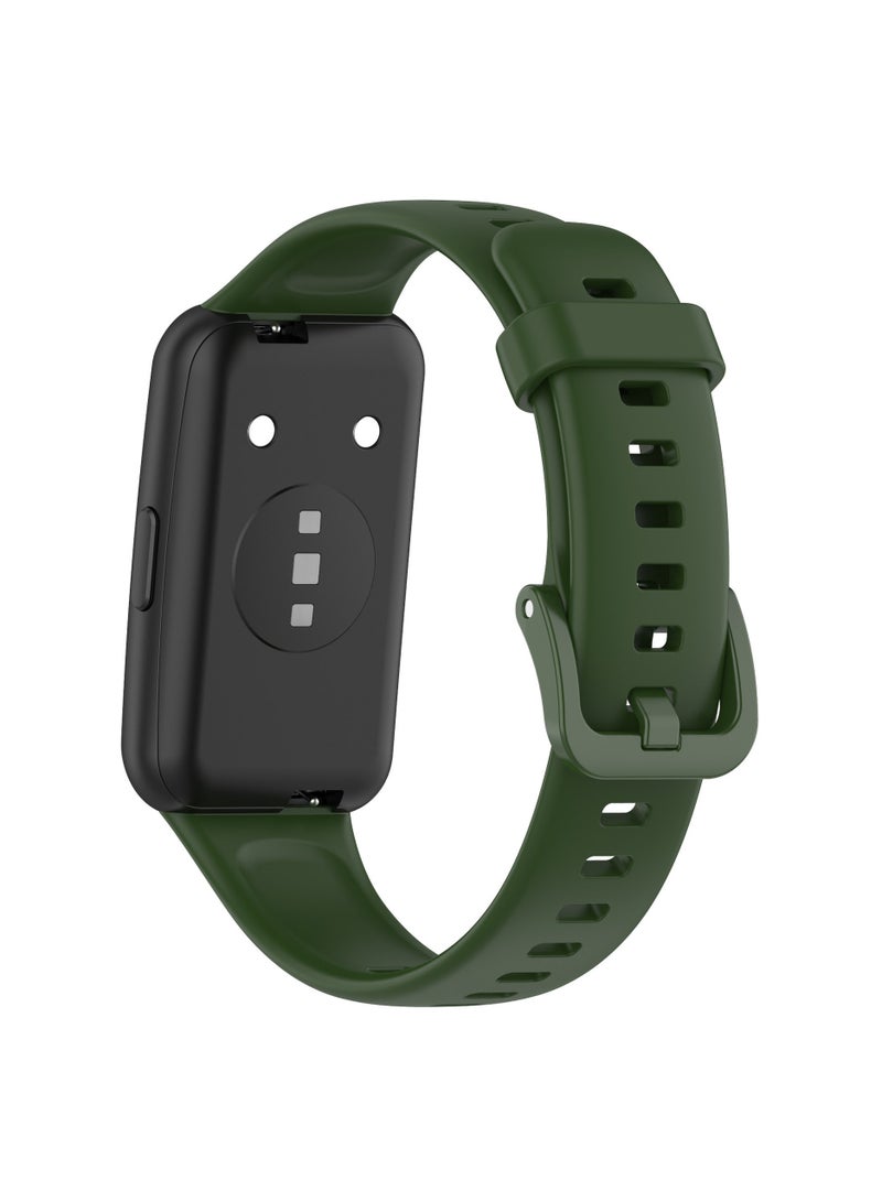 Straps Compatible with Huawei Band 7 Soft TPU Band for Men and Women,Green  - Image 2
