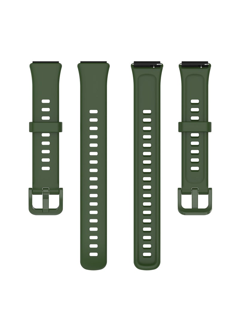 Straps Compatible with Huawei Band 7 Soft TPU Band for Men and Women,Green  - Image 5