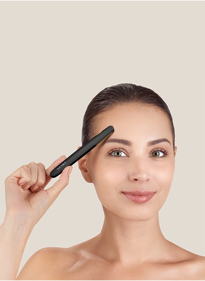 GESKE Precision Trimmer | 4-in-1  | Allergy-Free, Battery-Free, Waterproof | Micro-Precision Contouring Blades | Trims Face, Eyebrows, Beard, Mustache with 2 Additional Blades- Grey  - Image 3