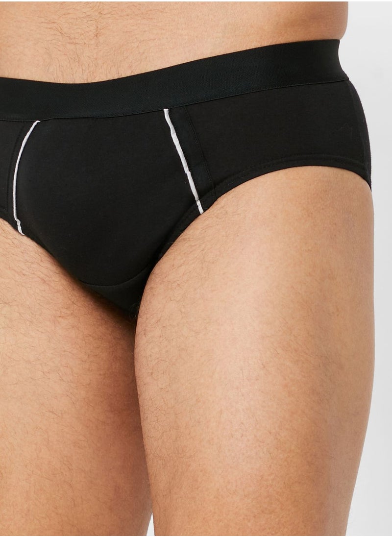 3 Pack Waist Band Hunk Briefs With Antibacterial Finish