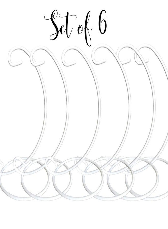 BANBERRY DESIGNS Christmas Ornament Display Stands - Set of 6 - White Metal- 7 inches tall- Christmas Ornaments - Glass Globe - Terrarium Holder - Image 2