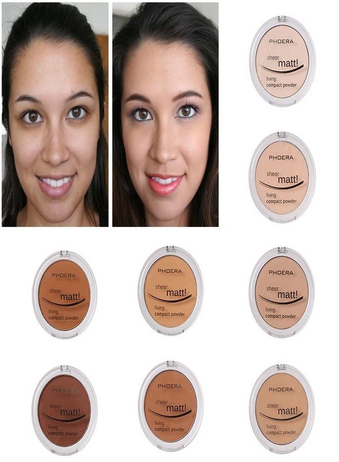 Meifen 2 Pack PHOERA Matte Face Powder, Control Oil Brighten Skin Color Full Coverage Flawless Face Setting Loose Powder。203- Nude - Image 5