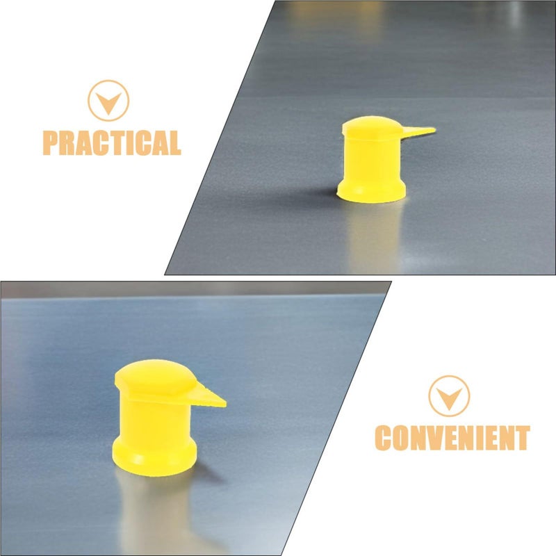Yellow 33mm Plastic Wheel Nut Covers 24pcs with Loose Bolt Warning for Car Tire Safety - Image 4