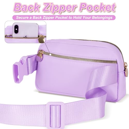 Uygafly Christmas Gift for Teen Girls Kids Daughter Her - Birthday Gifts for 3 4 5 6 7 8 9 10 11 12 13 Year Old Girls,Fanny Pack Crossbody Bag Purse Belt Bag Cute Trendy Stuff | Lavender,Initial A - Image 3