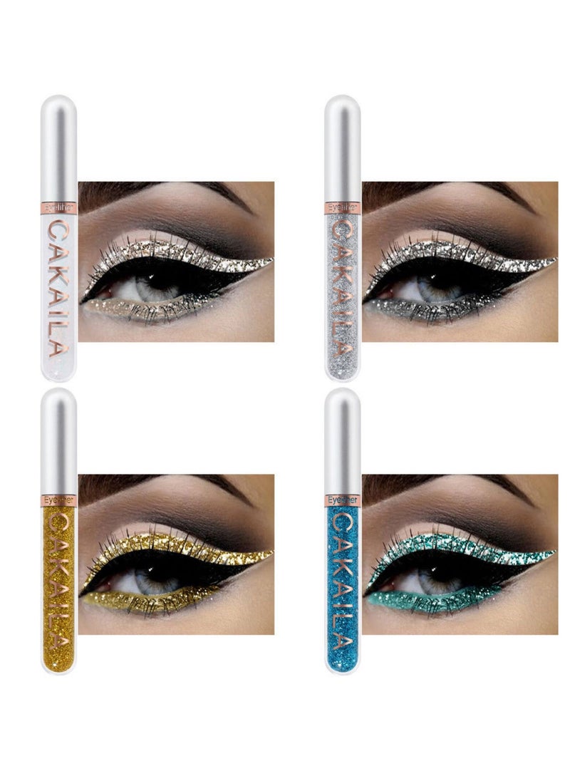 SYOSI - 8 Colors Colored Colorful Matte Liquid Makeup Eyeliner Liquid Set Stamps Shapes for Eyes, Pink Red Yellow Blue Purple White Black Matte Liquid Eyeliner Waterproof Color Eye Liners Pencil for Women - Image 1