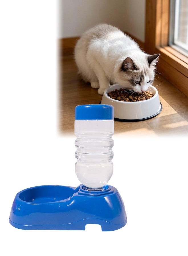 أوعية للكلاب والقطط، وعاء حيوانات أليفة مع زجاجة ماء تلقائية، تصميم غير قابل للانقلاب، سطح أملس، مادة آمنة للقطط الصغيرة والجروات - Image 1