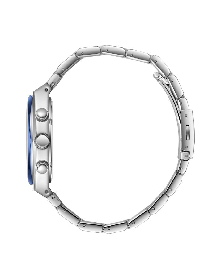 سلازنجر ساعة رجالية متعددة الوظائف بسوار معدني فضي - Image 3