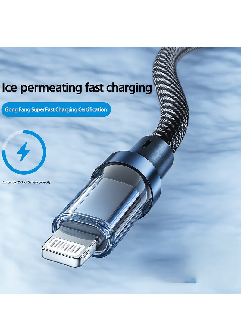 Start iPhone Charger Lightning Cable, Nylon Braided , Fast Charging Cable High Speed Data Sync Transfer Cord Compatible with iPhone 14/13/12/11 Pro Max/XS MAX/XR/XS/X/8/7 and More - Image 4