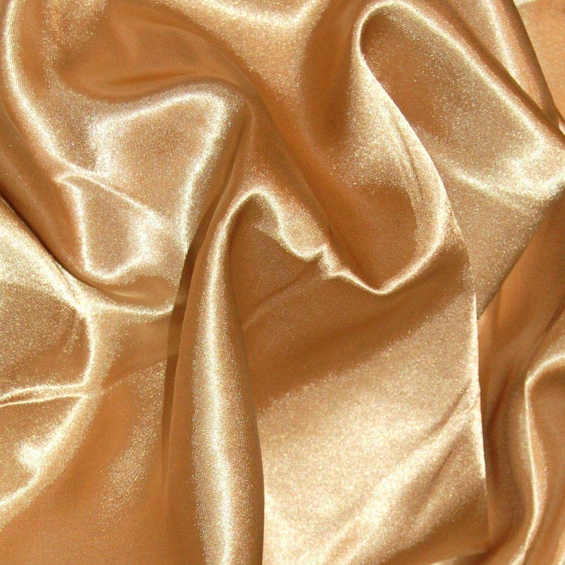 Bini Fabrics Gold Silky Satin Dress Fabric Plain Satin Material 4445 Width Slik Shiny Fabrics 5 Meter - Image 2