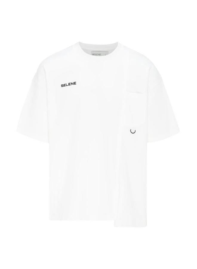Selene Unisex - Crew Neck Pocket Detail Oversized T-Shirt - Image 1