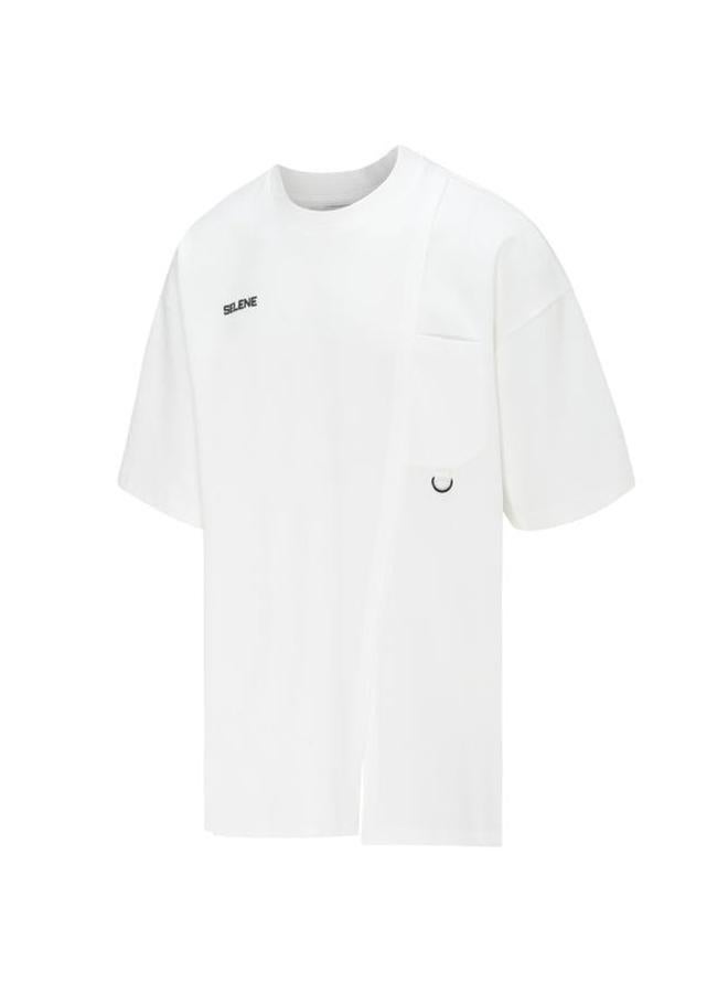 Selene Unisex - Crew Neck Pocket Detail Oversized T-Shirt - Image 3