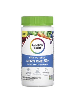 Rainbow Light Rainbow Light, Men's One 50+ Daily Multivitamin, High Potency, 90 Vegetarian Tablets  - Image 1