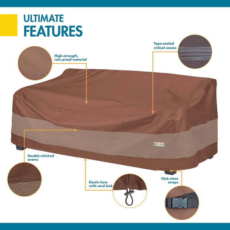 Duck Covers DUCKCOVERS Ultimate Waterproof 87 Inch Patio Sofa Cover, Patio Furniture Covers - Image 5