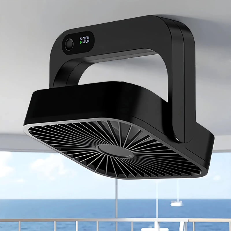GIIKNEW Magnetic Cruise Ship Approved Fan 5000mAh Battery Operated Cruise Fan with 5 Speeds Magnetically Sticks on Cabin Ceilings and Walls Cruise Ship Cruise Essentials 2026 Black - Image 2