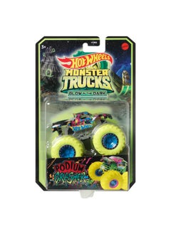 Hot Wheels Monster Truck Glow In The Dark Die-Cast Vehicle Toy (1:64)  - Image 1