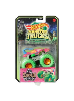 Hot Wheels Monster Truck Glow In The Dark Die-Cast Vehicle Toy (1:64)  - Image 2