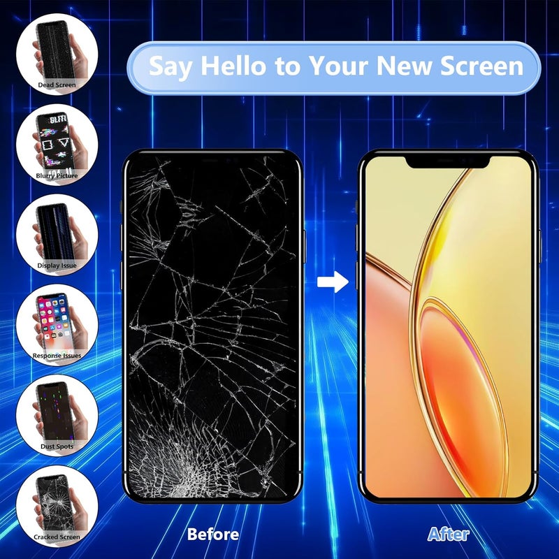 Diykitpl for iPhone 11 Pro Max Screen Replacement, 6.5 inch LCD Display 3D Touch Full HD Digitizer Frame Assembly, Compatible with A2161, A2220, A2218 Models, Repair Kit + Screen Tempered Protector - Image 5