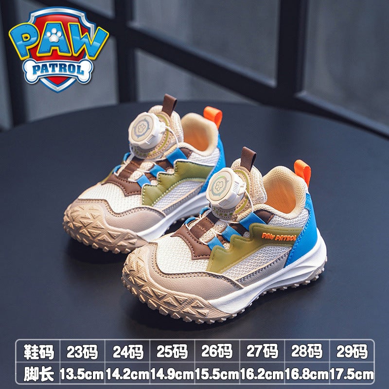 Wang Wang Team Boys Toddler Shoes 2025 Spring Girls Mesh Breathable Sneaker Baby Baby Non-Slip Father Shoes - Image 1