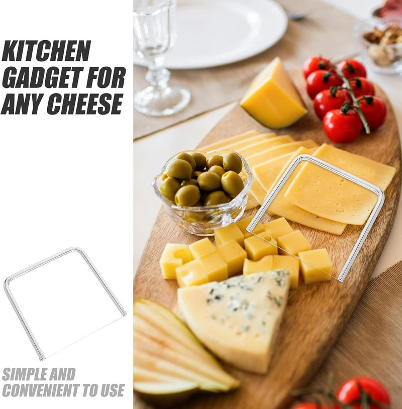 PATKAW 4pcs Stainless Steel Cheese Slicer Wire Cutter Fast Cheese Cutting Tool for Butter Kitchen Slicing Gadget for Charcuterie - Image 3